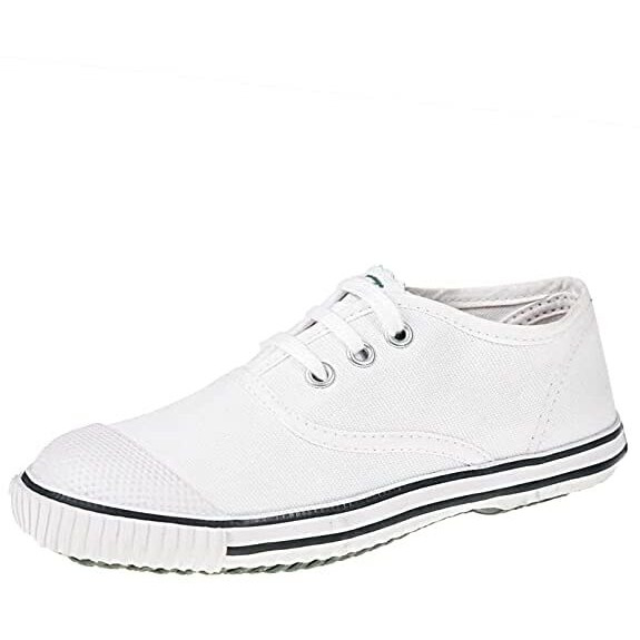 Ektta Boys & Girls Tennis White Lace Up School Shoes_12C