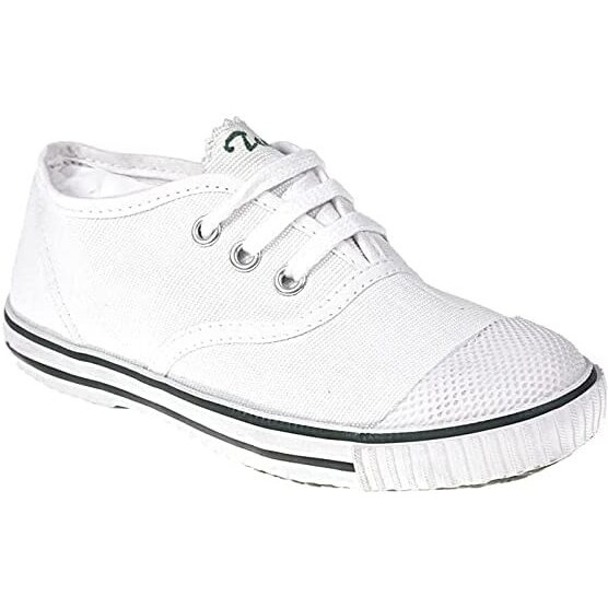 Ektta Boys & Girls Tennis White Lace Up School Shoes_12C