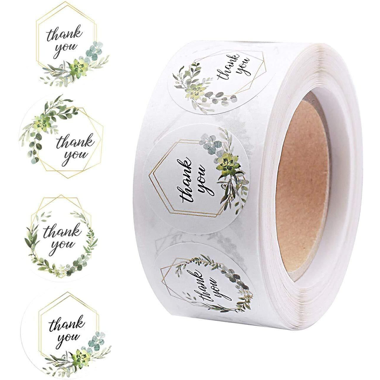 Hasthip 500 Pcs 1 Inch Thank You For Supporting My Business Gift Paper Labels Stickers, Gift Handmade Labels For Christmas Craft Card Making