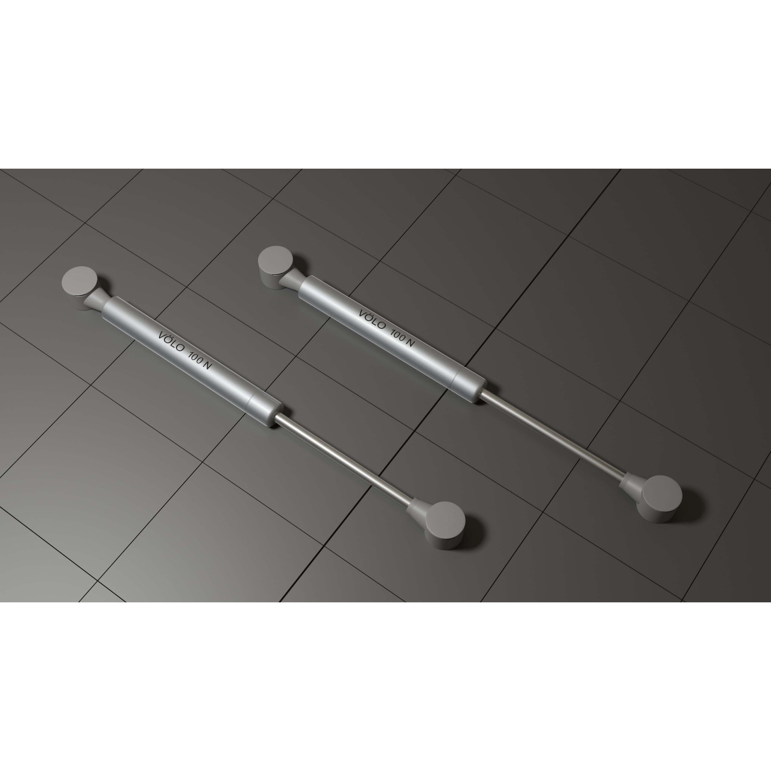 Volo 100 N Hydraulics Gas Spring Stay Strut Pneumatic Lift Support Cabinet Hinges Support, Capacity 10 Kgs (Pack Of 2 Pcs) Size 10 Inches,MaterialIron, ColorSilver