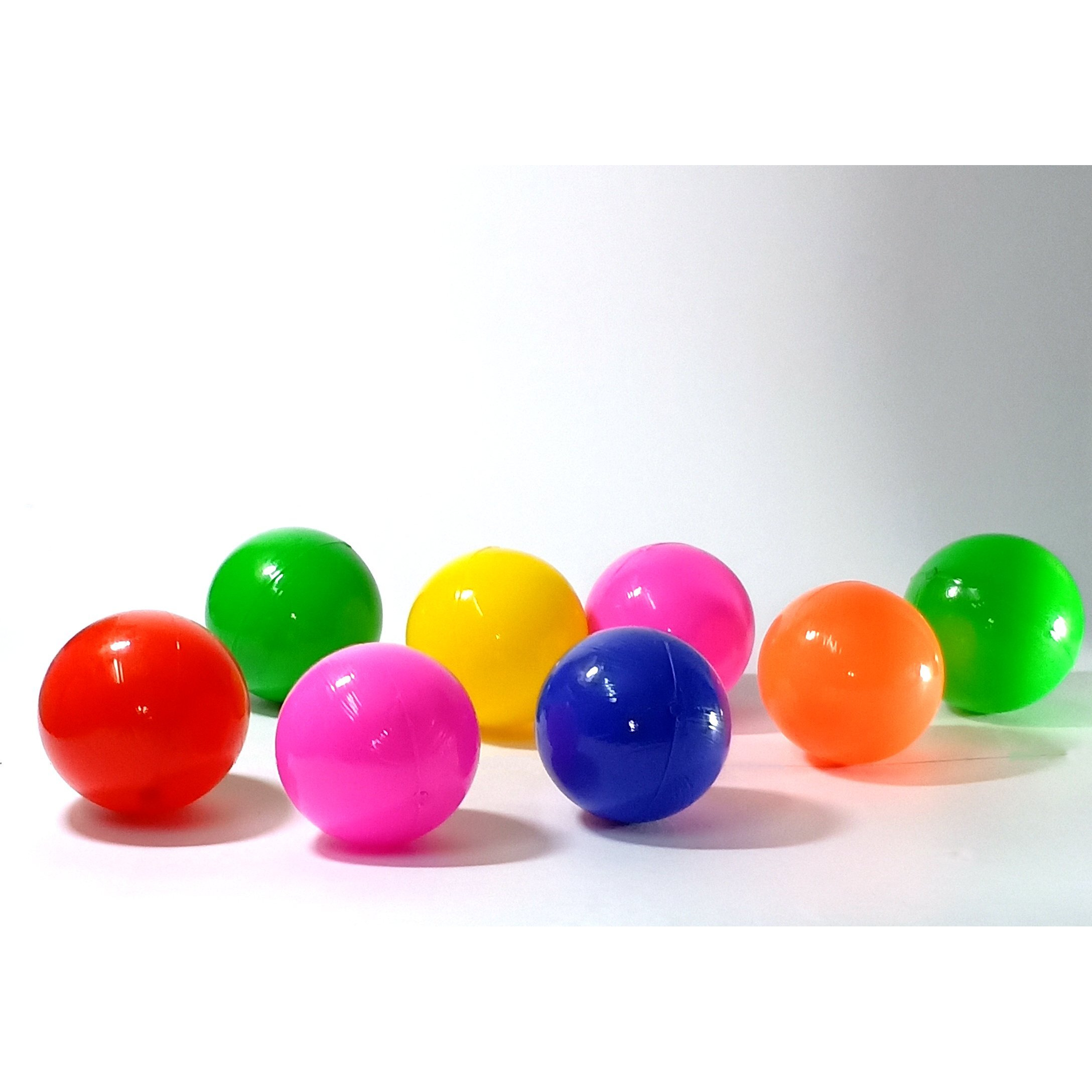 Eeovee, 50 Pcs 8 Cm Soft And Safe Multi Colour Fun Packed Plastic Pool Balls For Kids. 8 Colorful, Stimulating And Easy-To-Grasp Plastic Balls For Kids With Soft Edged Balls. (Bpa-Free And Non-Toxic Plastic Balls For Kids - Isi 9873 Safety Certified)