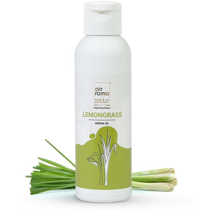 Air-Roma Pure, Natural And Undiluted Lemon Grass Aroma Diffuser Oil, 100Ml | Strong & Long-Lasting Aroma - Fragrance Oil For Home, Office, Candles