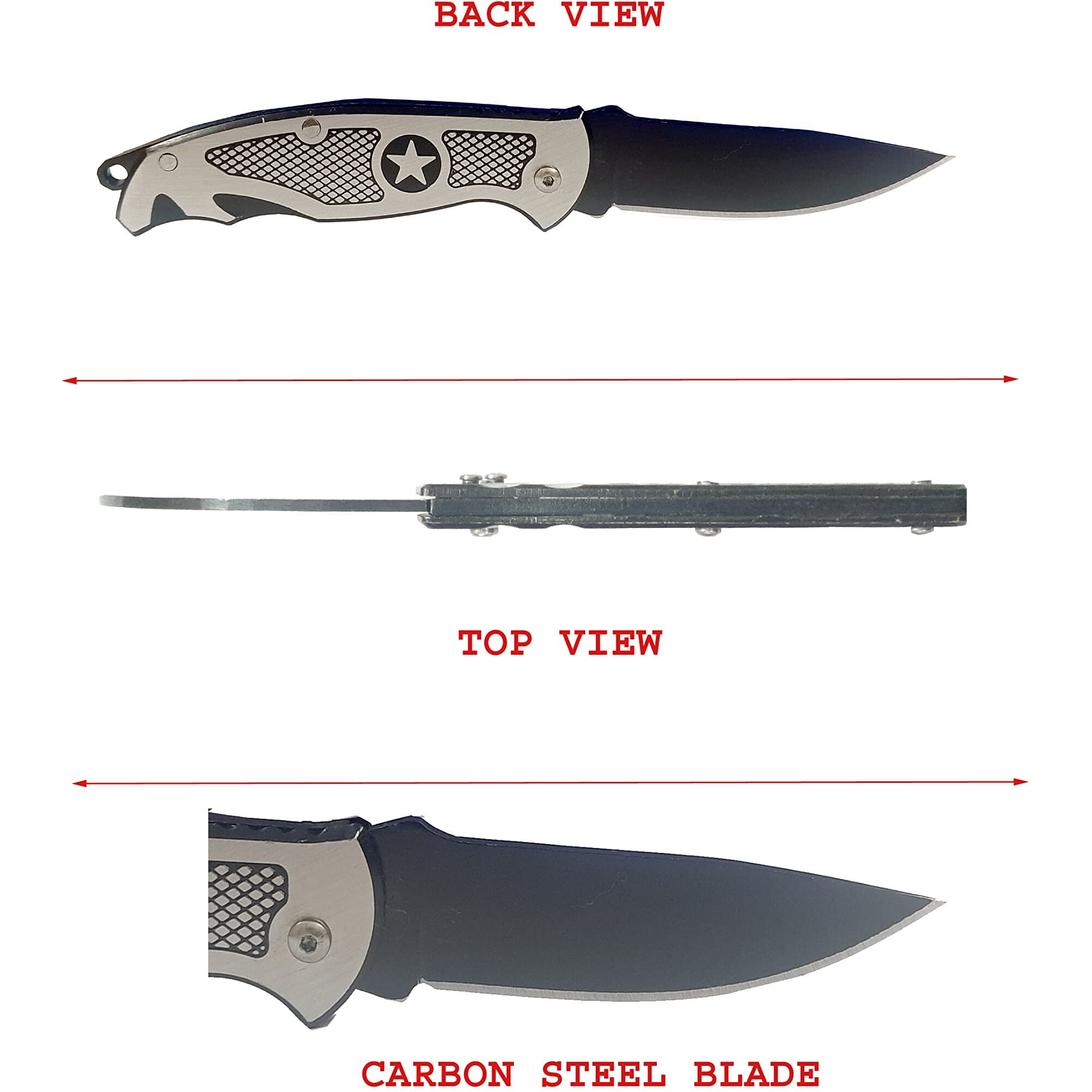 Shruthi Star Shield Foldable Knife (Manual) For Kitchen, Home,Travel And Office Tool Carbon Steel Pack Of 1