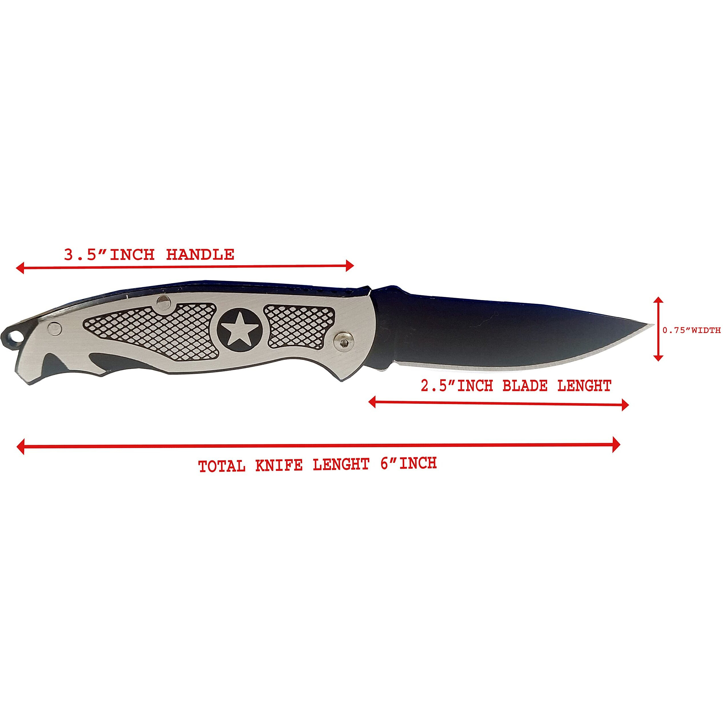 Shruthi Star Shield Foldable Knife (Manual) For Kitchen, Home,Travel And Office Tool Carbon Steel Pack Of 1