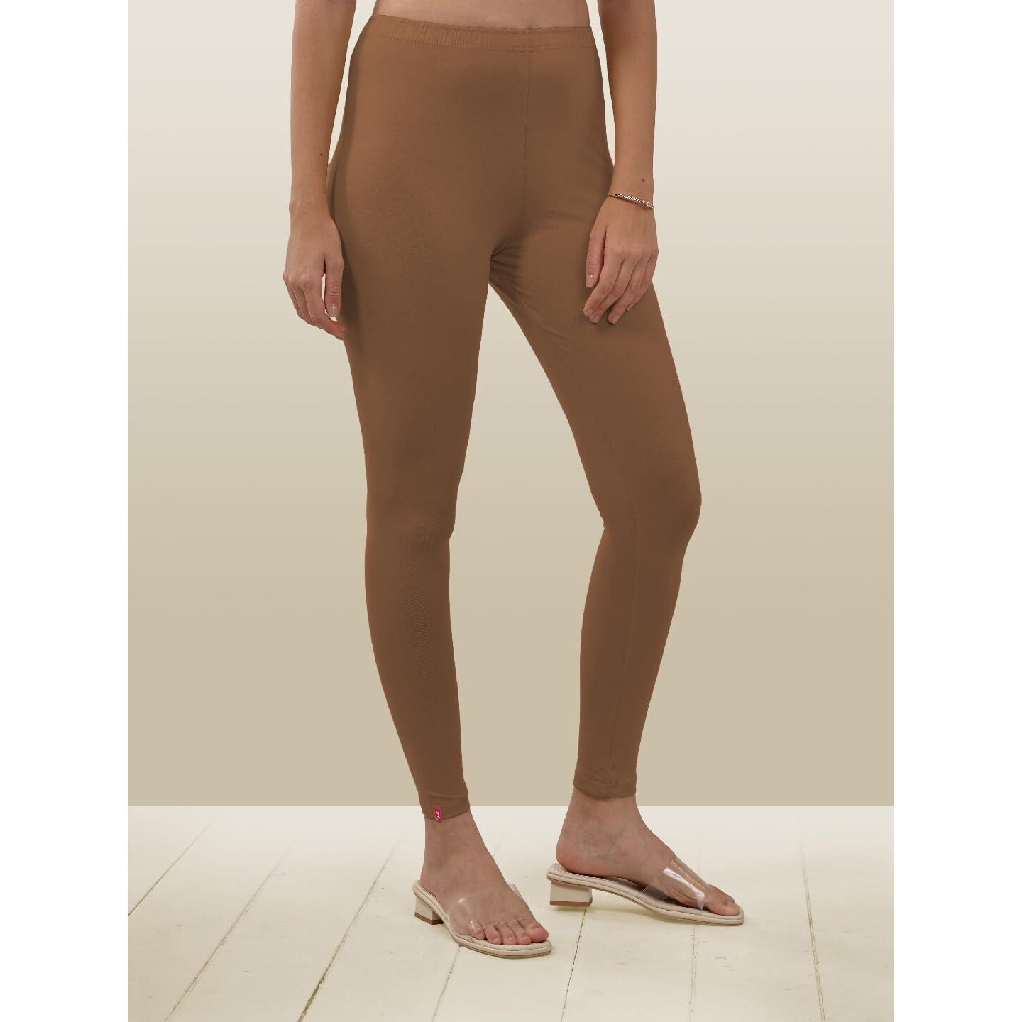 Lyra Women Solid Premium Cotton Ankle Length Leggings | Mid-Waist | Fashionwear