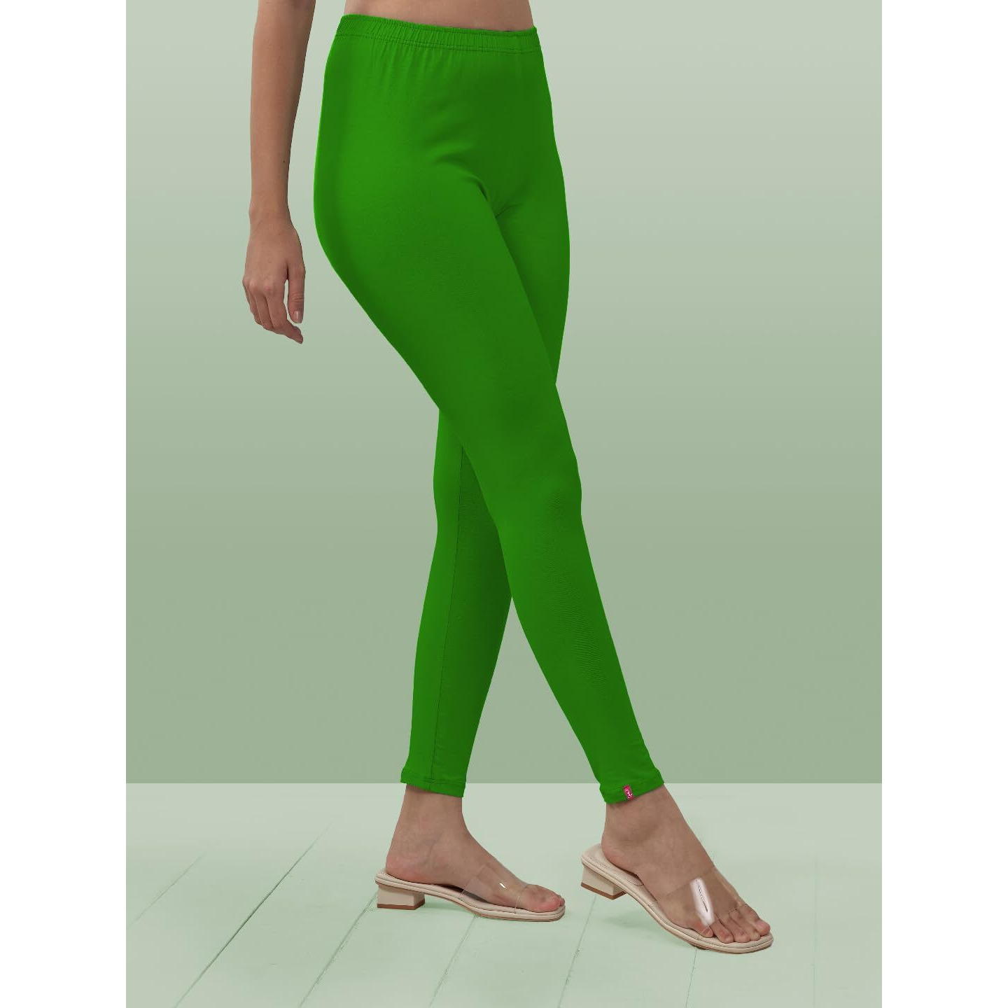 Lyra Women Solid Premium Cotton Ankle Length Leggings | Mid-Waist | Fashionwear