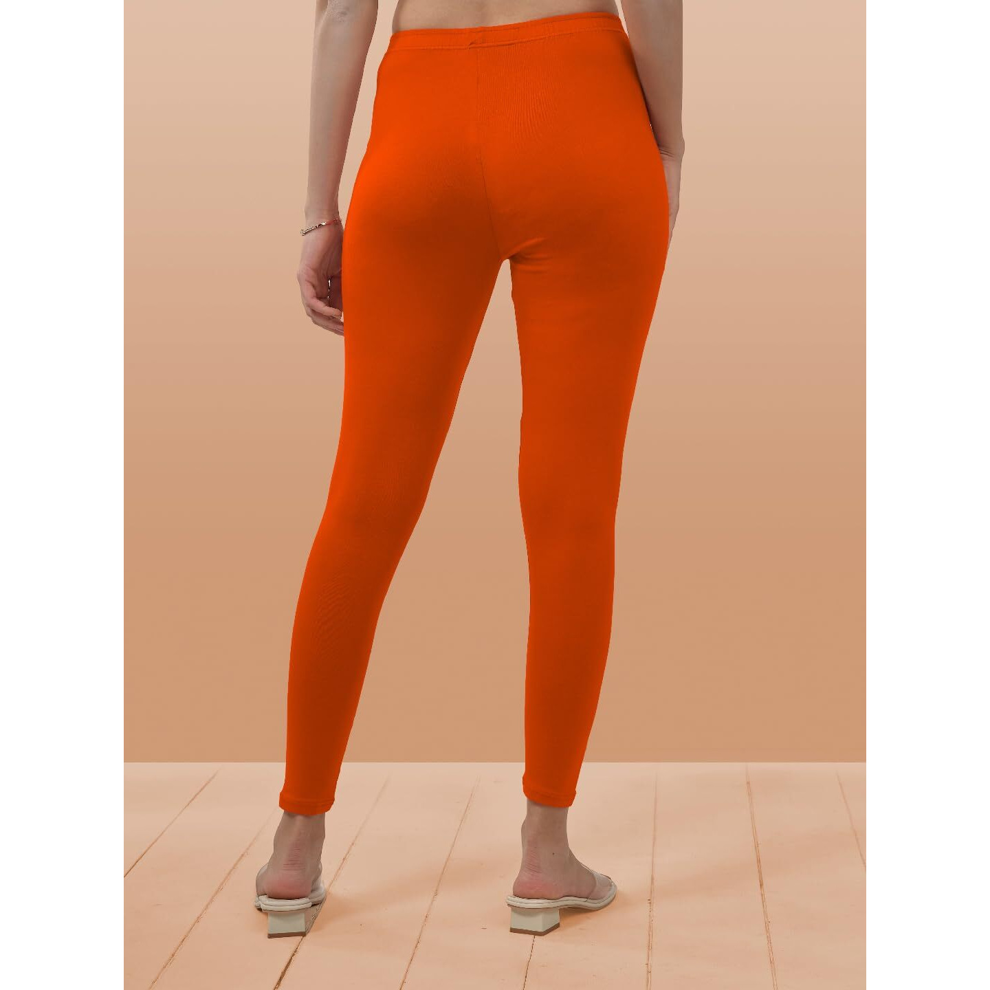 Lyra Women Solid Premium Cotton Ankle Length Leggings | Mid-Waist | Fashionwear
