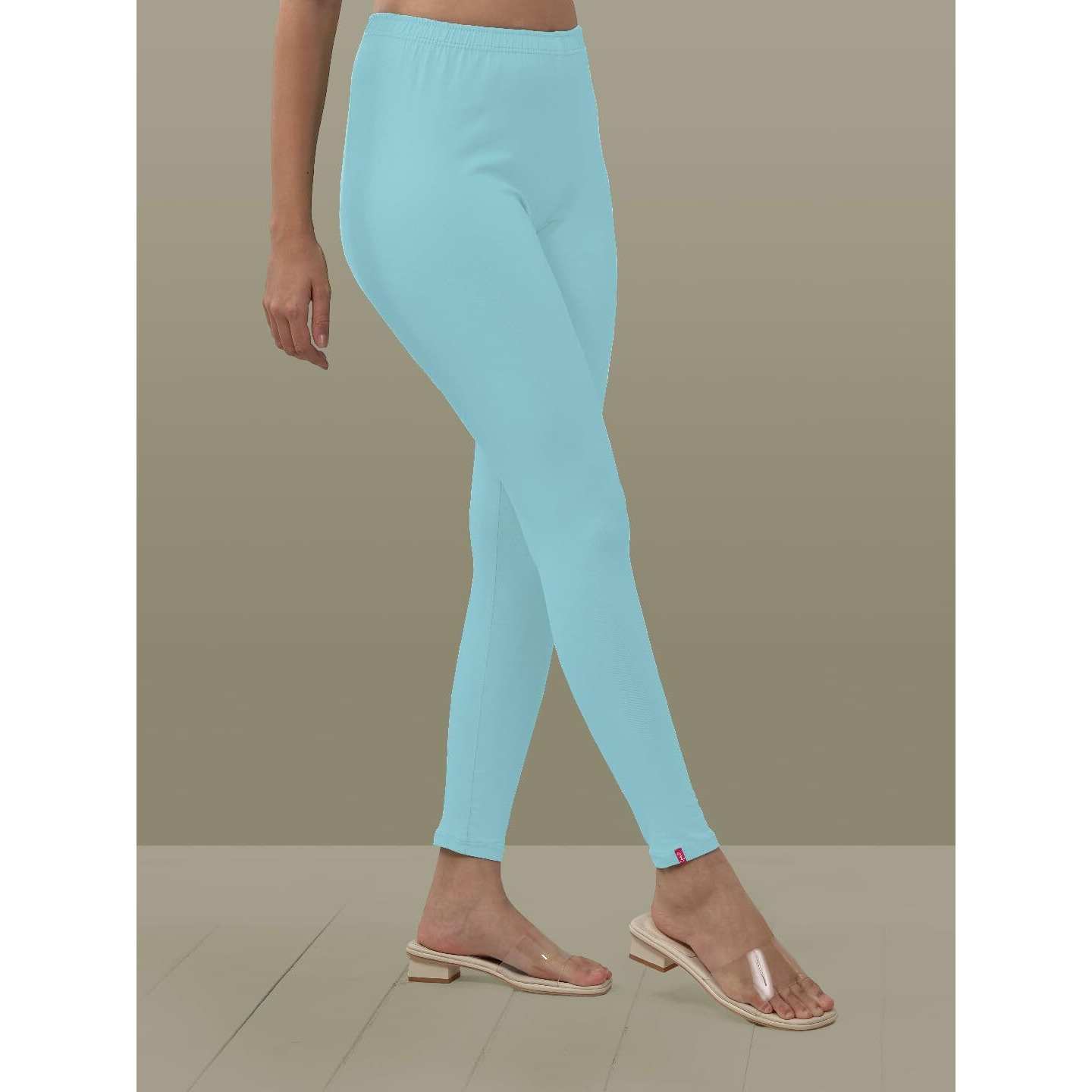 Lyra Women Solid Premium Cotton Ankle Length Leggings | Mid-Waist | Fashionwear
