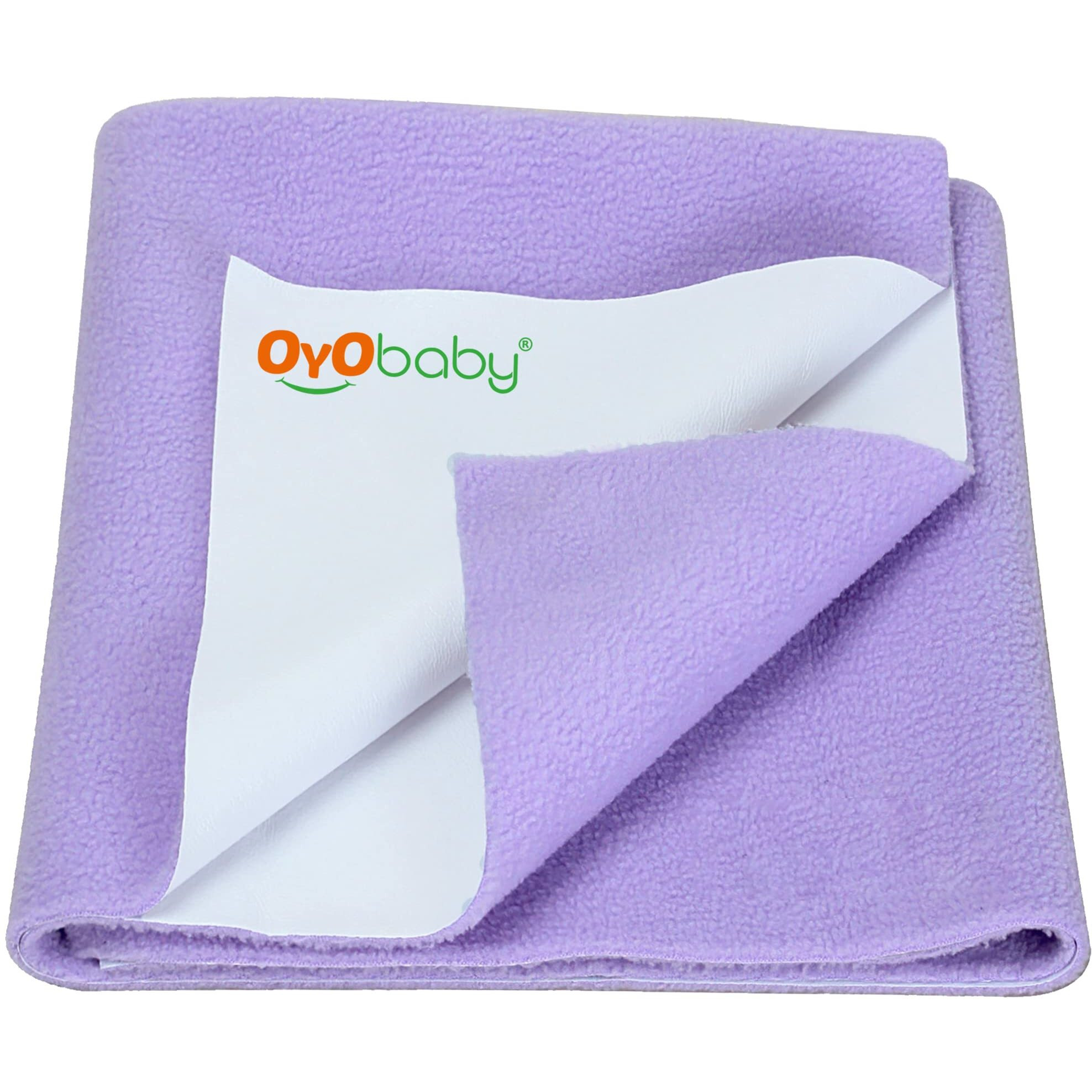 Oyo Baby Waterproof Mattress Protector Sheet For Kids And Adults (Large (140Cm X 100Cm), Voilet), Polycotton
