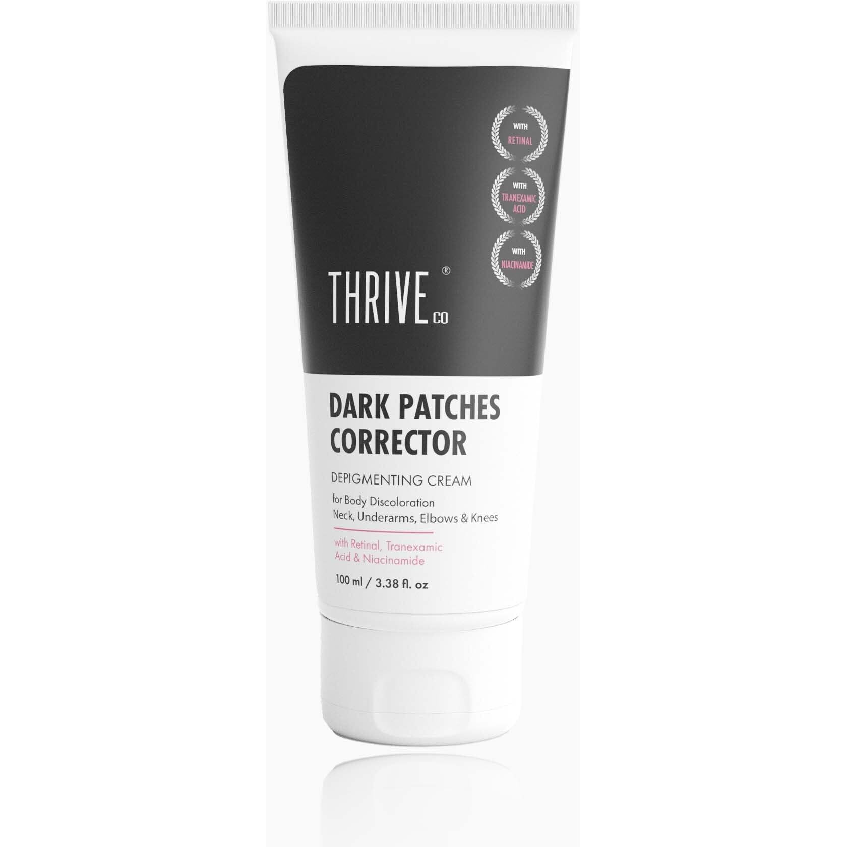 Thriveco Dark Patches Corrector Cream| Dark Patches Removal | With Retinal &Niacinamide For Dark Neck, Underarms, Inner Thighs, Knuckles, Elbows & Knees. Men & Women | 100Ml