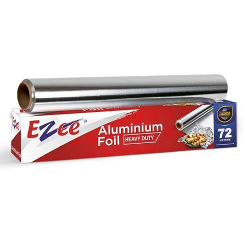 Ezee Silver Aluminium Foil 72 Meters 14 Microns | Parchment & Wrapping Paper | Perfect For Cooking, Baking, Packing And Serving Foods