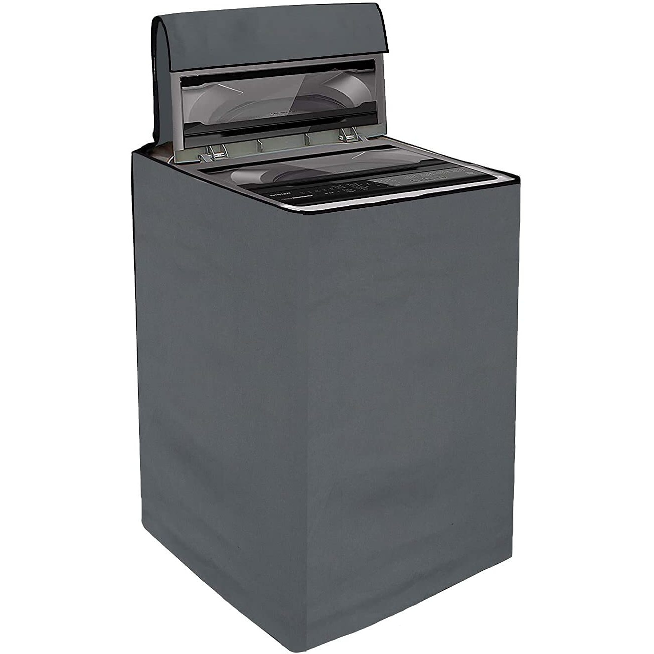 Yellow Weaves Waterproof & Dust-Proof Top Loading Fully Automatic Washing Machine Cover For 6 Kg, 6.5 Kg, 7Kg & 7.5 Kg -(Grey ), Polyester
