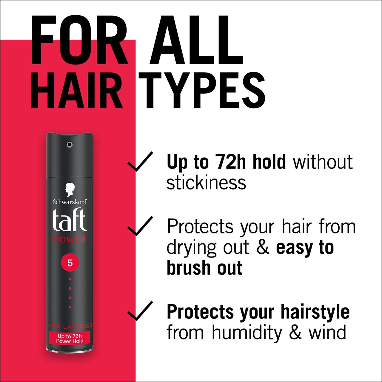 Taft Schwarzkopf Power Hair Lacquer Mega Strong 5 Spray -250 Ml