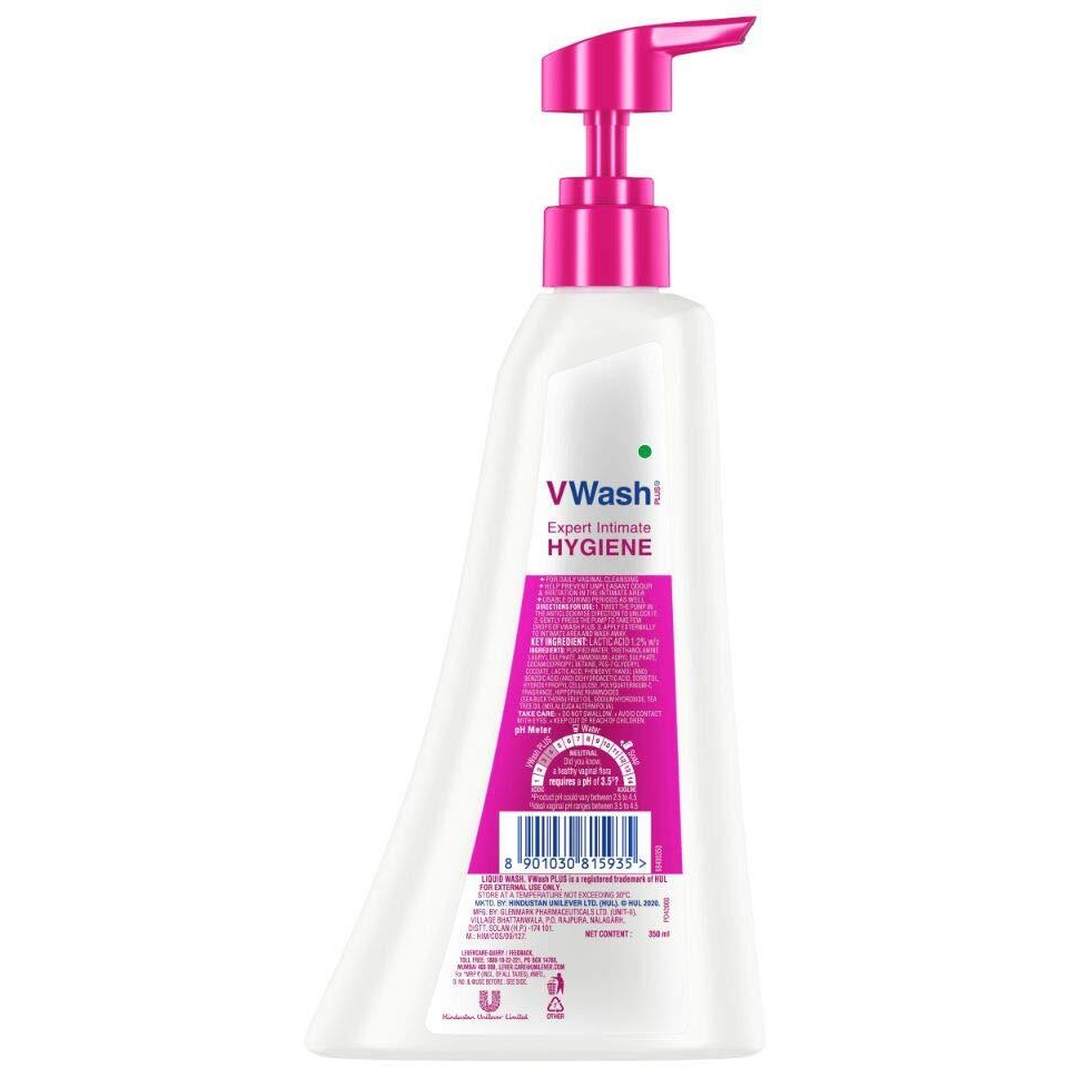 Vwash Plus Expert Intimate Hygiene, 350Ml, Hygiene Wash For Women, Vaginal Wash, Prevents Itching, Irritation & Dryness, Suitable For All Skin Types
