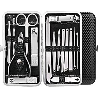 Urbanmac Pedicure Kits - Callus Remover For Feet, 23 In 1 Professional Manicure Set Pedicure Tools Stainless Steel Foot Care, Foot File Foot Rasp Dead Skin For Women Men Home Foot Spa Kit, Blue