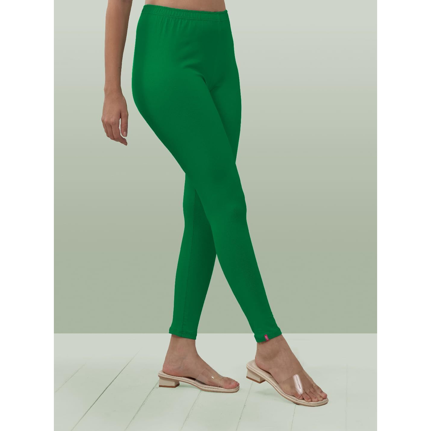 Lyra Women Solid Premium Cotton Ankle Length Leggings | Mid-Waist | Fashionwear
