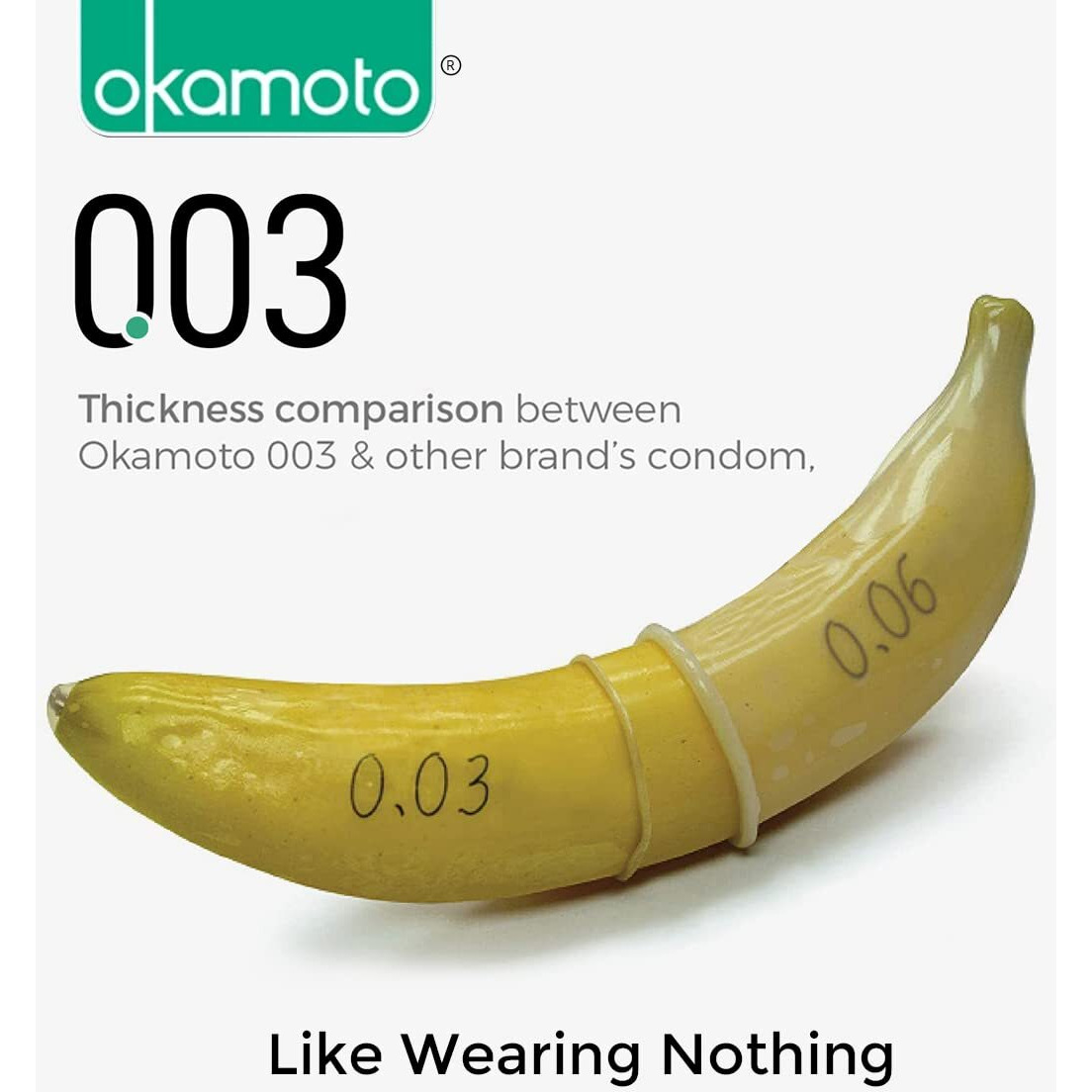Okamoto Condom | Ultra Thin Condoms For Men | Thinnest Premium Japanese Condoms | Made In Japan | 0.03 Mm Thin | 003 Platinum (Pack Of 1)