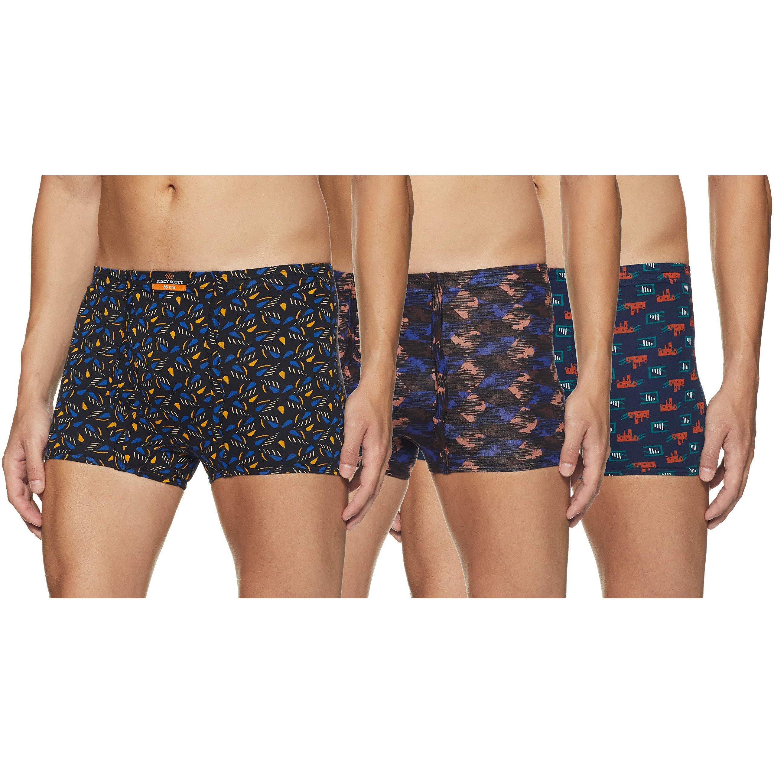 Dixcy Scott Men's Cotton Trunks (Pack Of 1) (Comfort Trunk Printed_Assorted 2_L_Assorted 2_L)