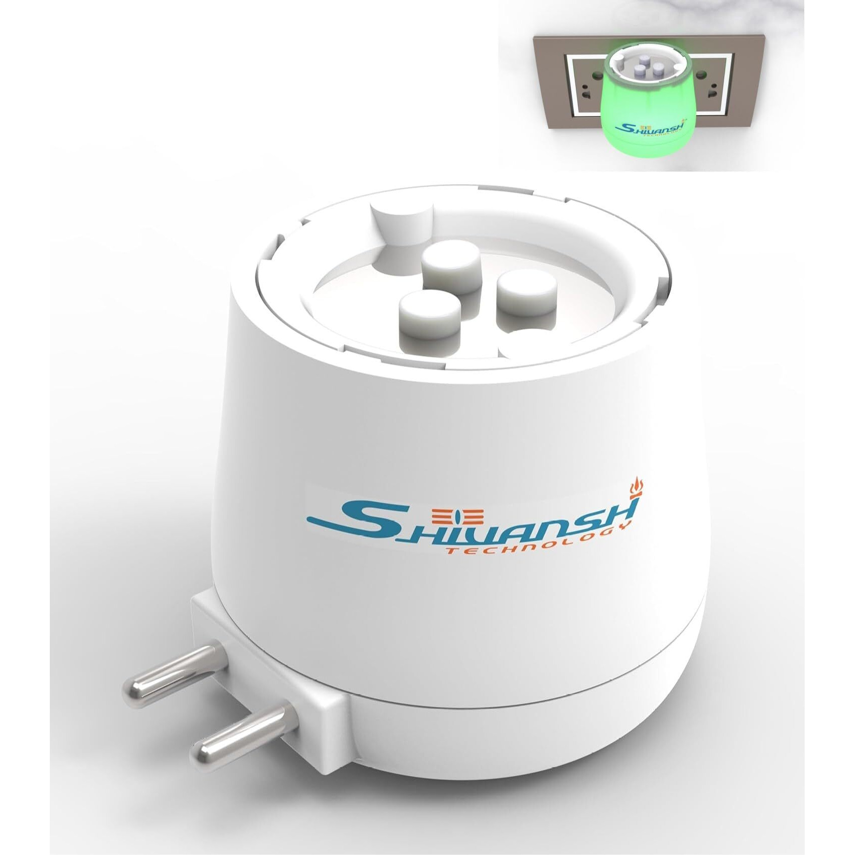 Shivansh Technology Electric Kapoor Dani Camphor Burner & Diffuser For Home | Puja Camphor Machine With Night Lamp | Aroma Oil & Incense Burner | Bakhoor Dani With Safety Features (Green Light)