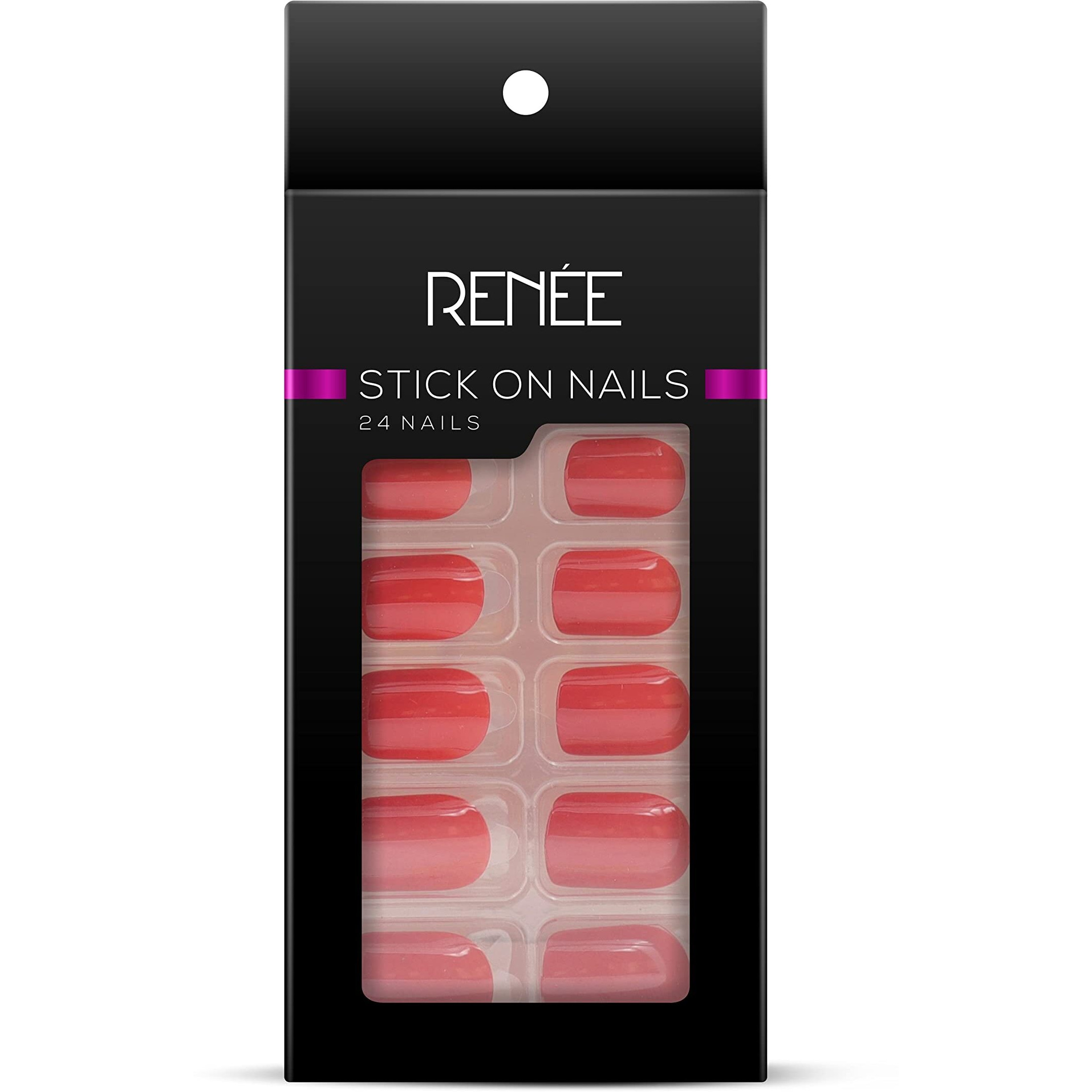 Renee Stick On Nails Bn 07| 24 Reusable Artificial Fake Nail Set| Lightweight & Long Lasting| Easy To Use| Quick Fix For Festivals & Special Occasions