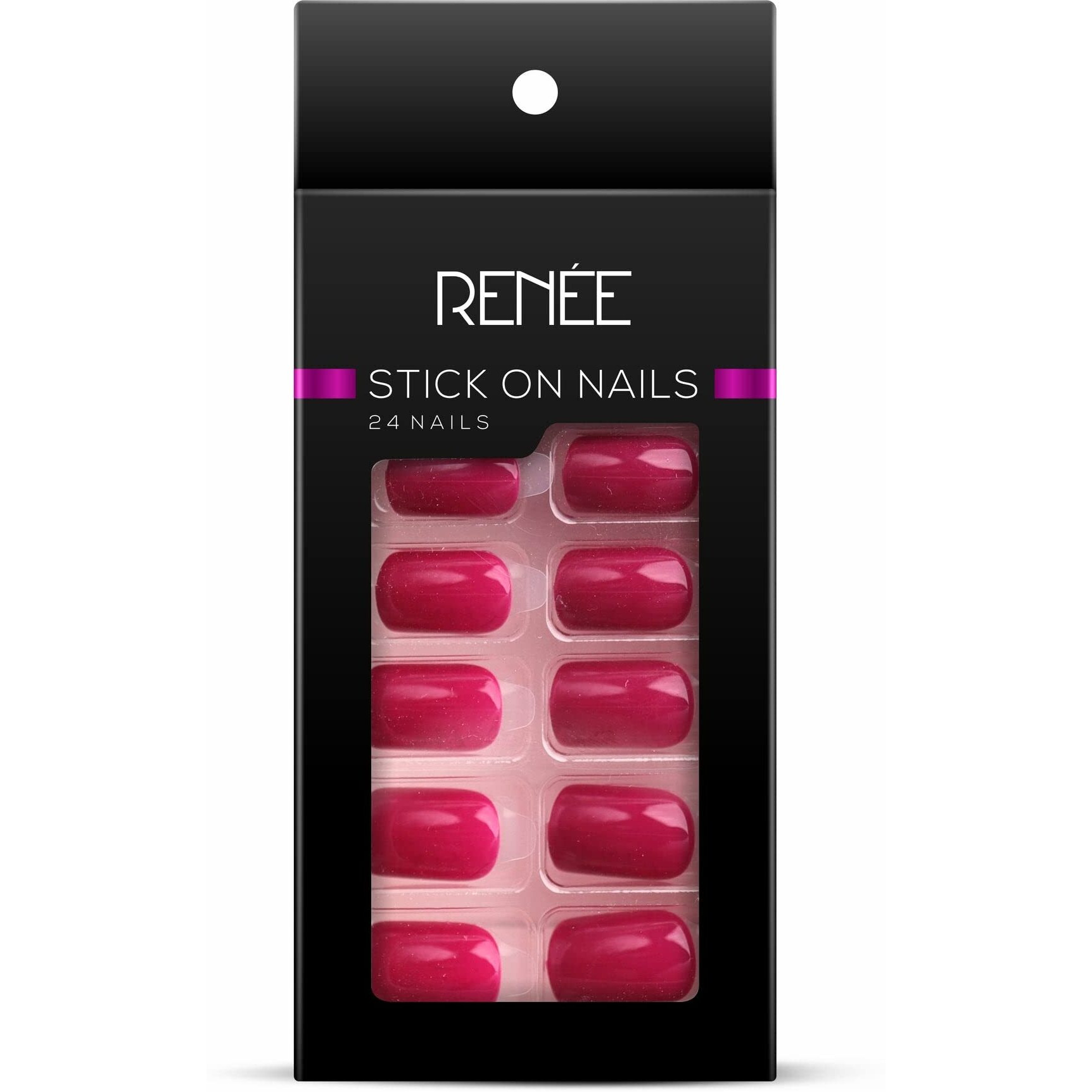Renee Stick On Nails Bn 09| 24 Reusable Artificial Fake Nail Set| Lightweight & Long Lasting| Easy To Use| Quick Fix For Festivals & Special Occasions