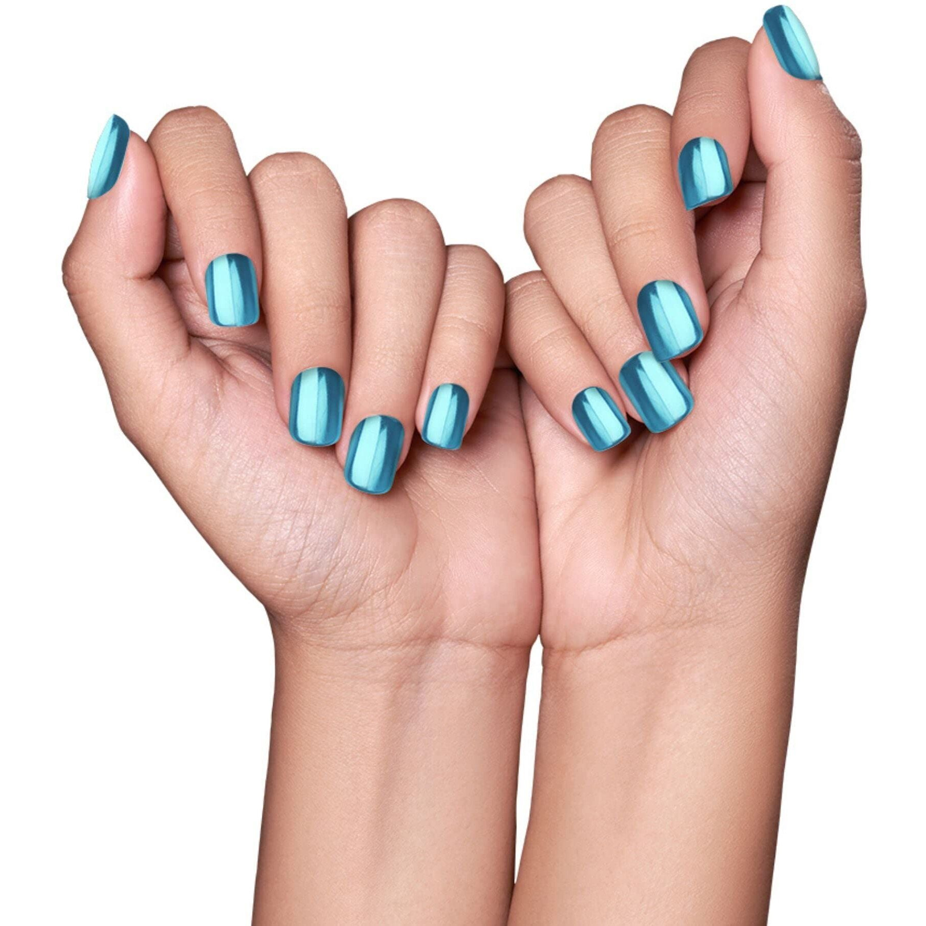 Renee Stick On Nails Mn 02| 24 Reusable Artificial Fake Nail Set| Lightweight & Long Lasting| Easy To Use| Quick Fix For Festivals & Special Occasions