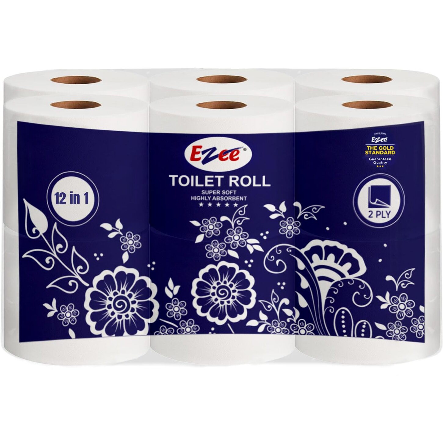 Ezee Toilet Paper Roll - Pack Of 12 | Tissue Paper Roll Ultra Soft Highly Absorbent | 160 Pulls Each Roll