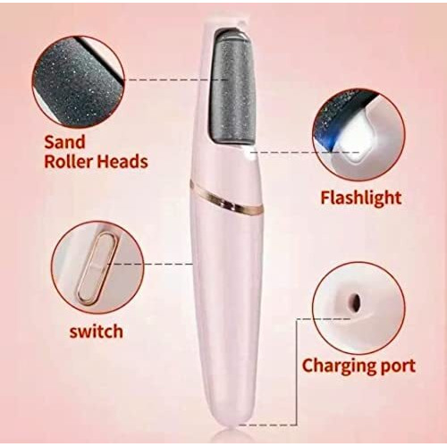 Spareque Callus Remover Rechargeable Pedicure Tool For Dead Skin |Foot Roller Callus Remover Hard And Dead Skin Remover |Feet Care Callus Remover | Pedicure For Hard Cracked Skin, Foot Scrubber Roller | Pedicure Machine Foot Spa Electric Pedi Spin For Home