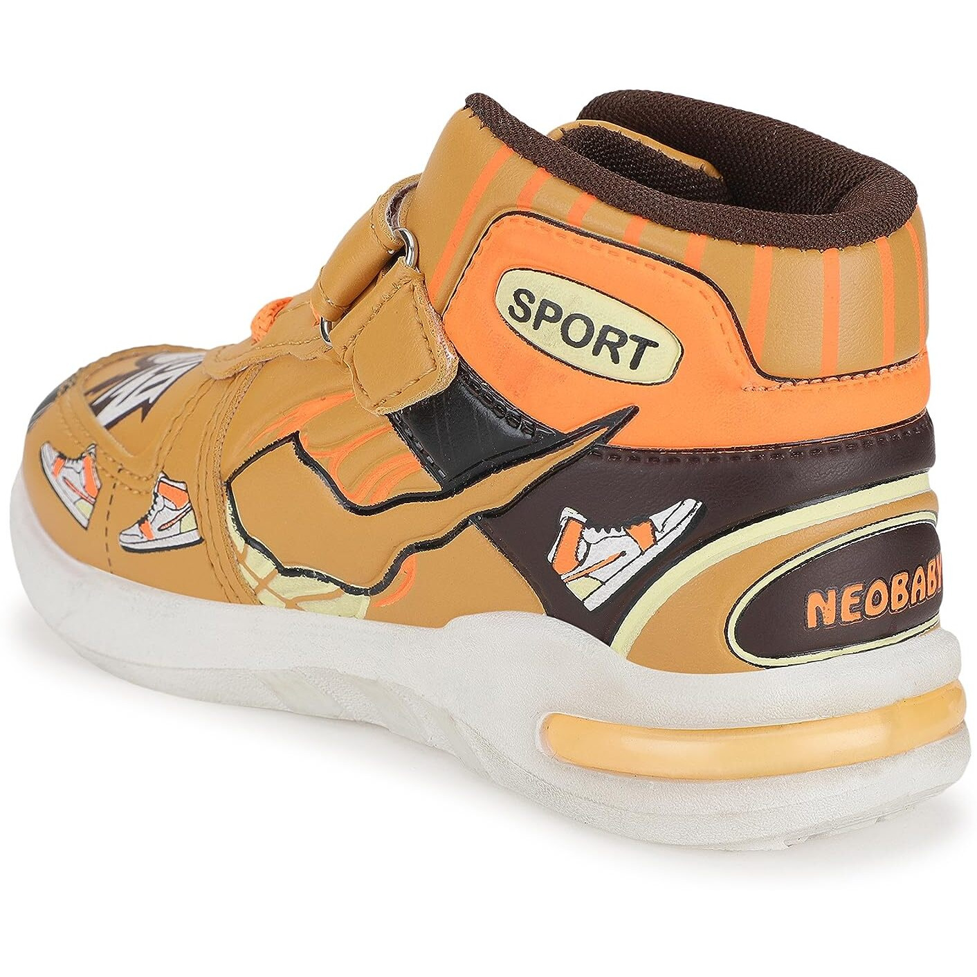 Neobaby Sneakers Shoes For Kids 12 Months To 5 Years Boys & Girls Tan