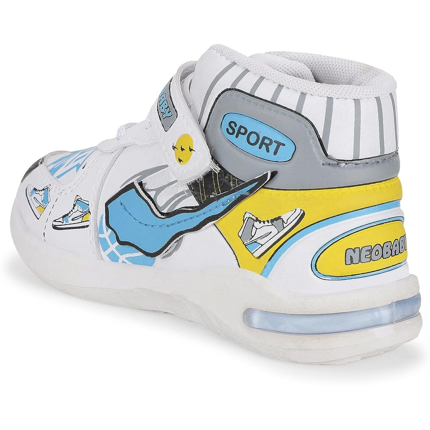 Neobaby Sneakers Shoes For Kids 12 Months To 5 Years Boys & Girls White