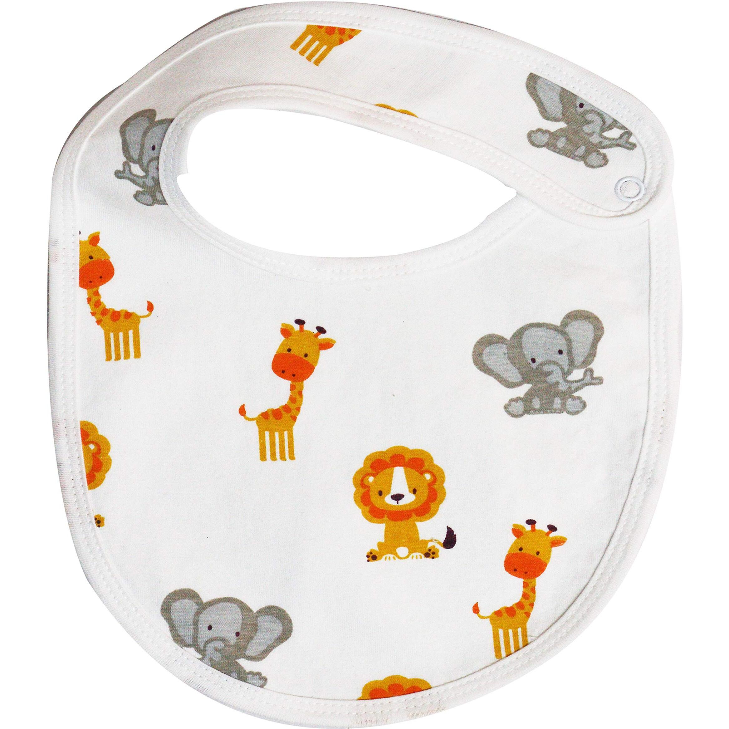 Real Basics Bib Set Of 6 For Kids, 100% Cotton, For New Borns, Girls And Infants.(Soft And Absorbent/Multicolour)