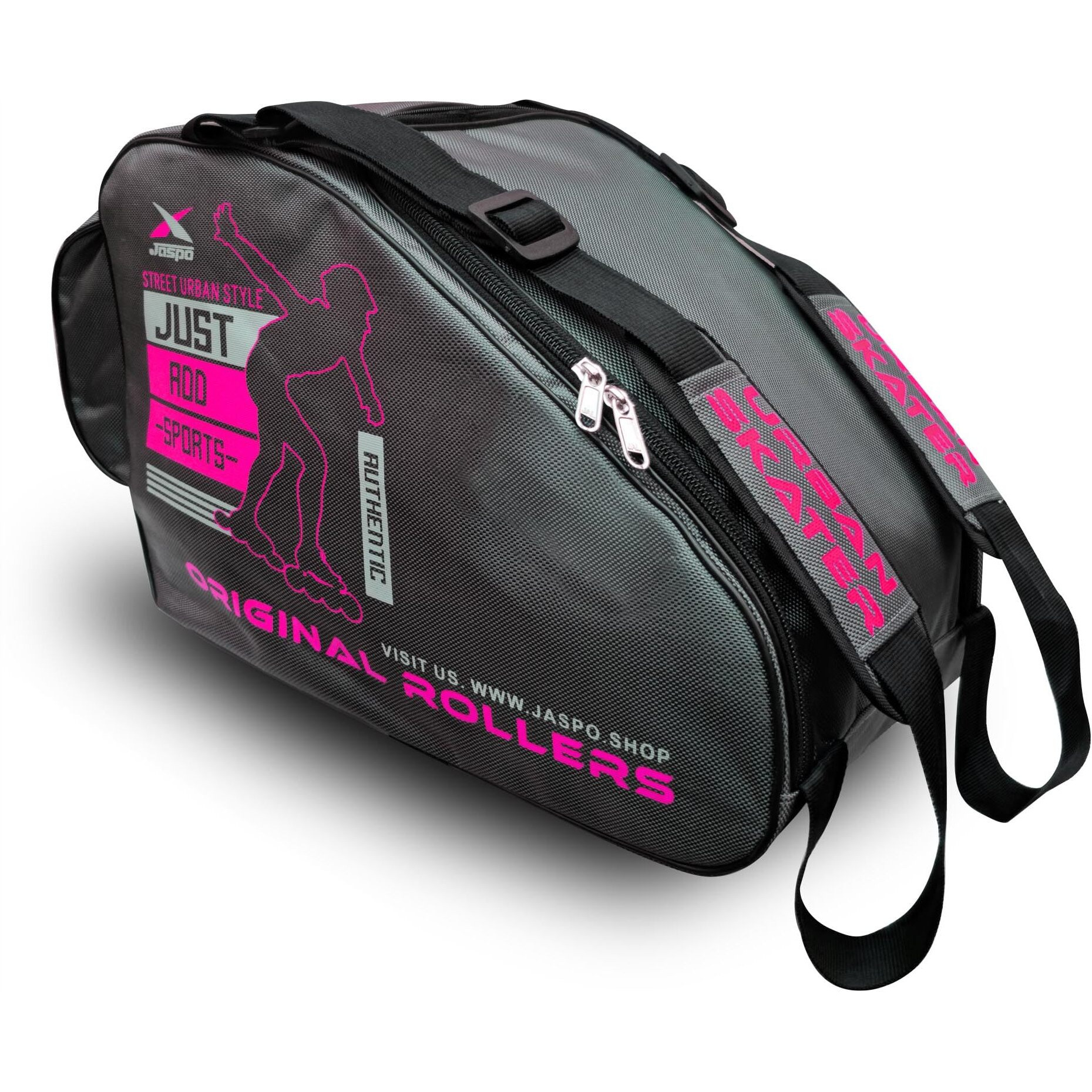 Jaspo Roller Skates,Inline Skates,Quad Skating Bag (12X11X9) Inch (Skates Bag) (Pink)