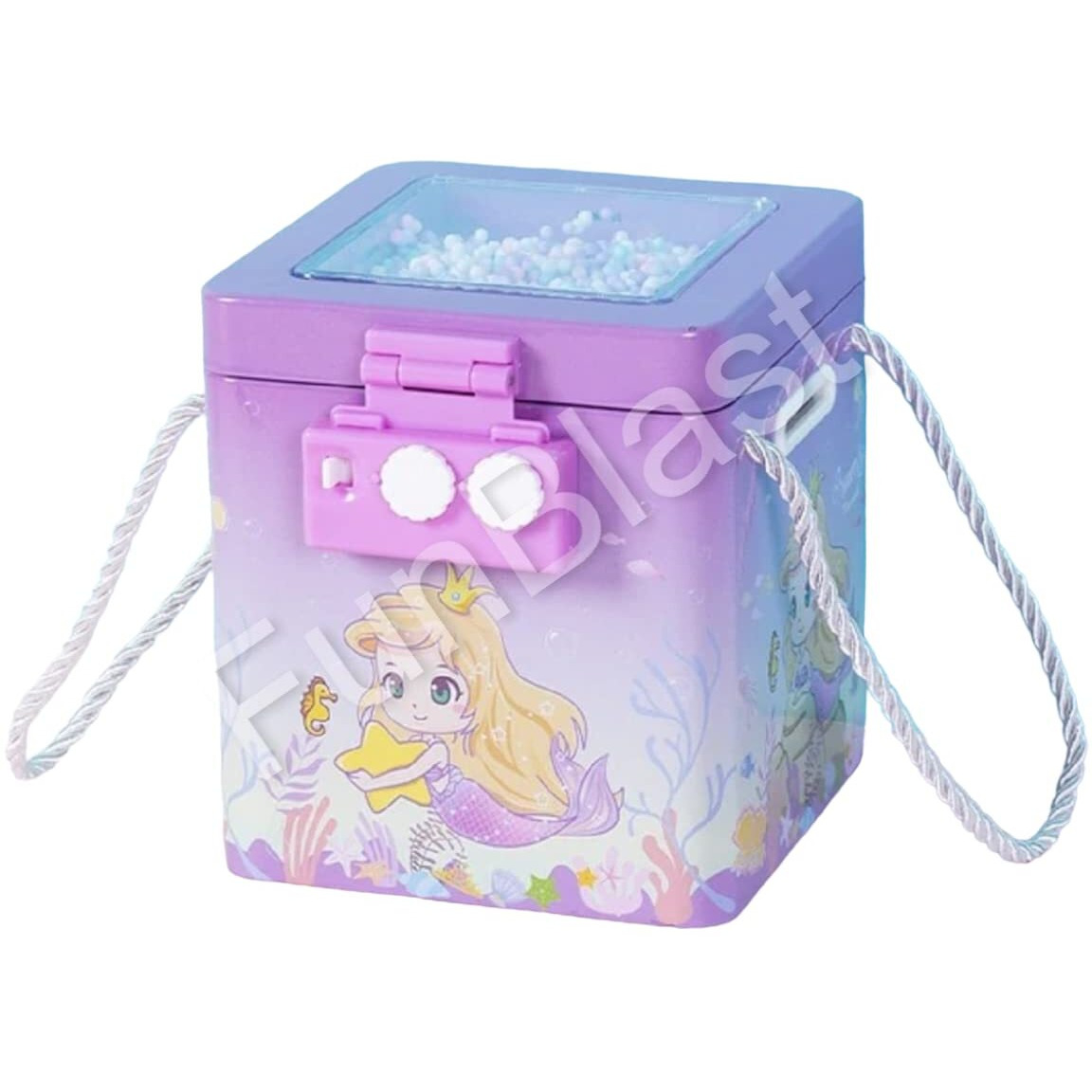 Funblast Mermaid Piggy Bank For Girls, Classic Money Box With Password, Best Return Gift - Pink