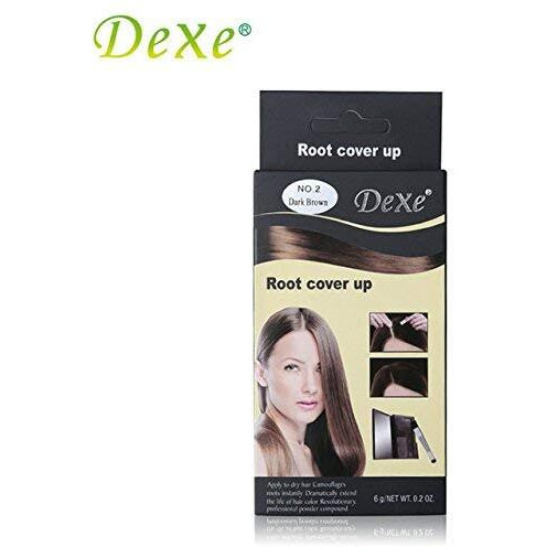 Eamaze Dexe Root Cover Up, 6Gm (Dark Brown) Instantly Cover Greys + Touch Up Highlights, Water-Sweat-Resistant Root Concealer (Dark Brown)