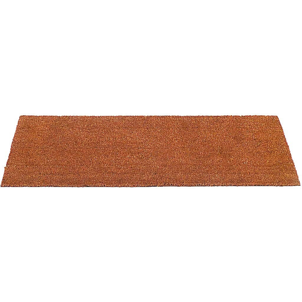 Onlymat Natural Coir Solid Brown Rectangular Door Mat, Waterproof, Low Profile All-Purpose Entryway Rug Quickdry With Anti-Slip Rubber Backing For Indoor And Outdoor Use (120Cm X 40Cm)