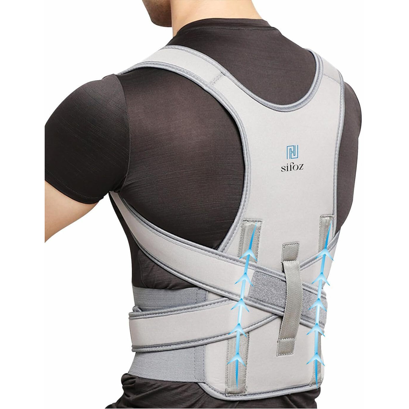 Sifoz Free Size Neoprene Posture Corrector For Men And Women Back Support Belt Back Pain Back Straight And Shoulder Support Belt