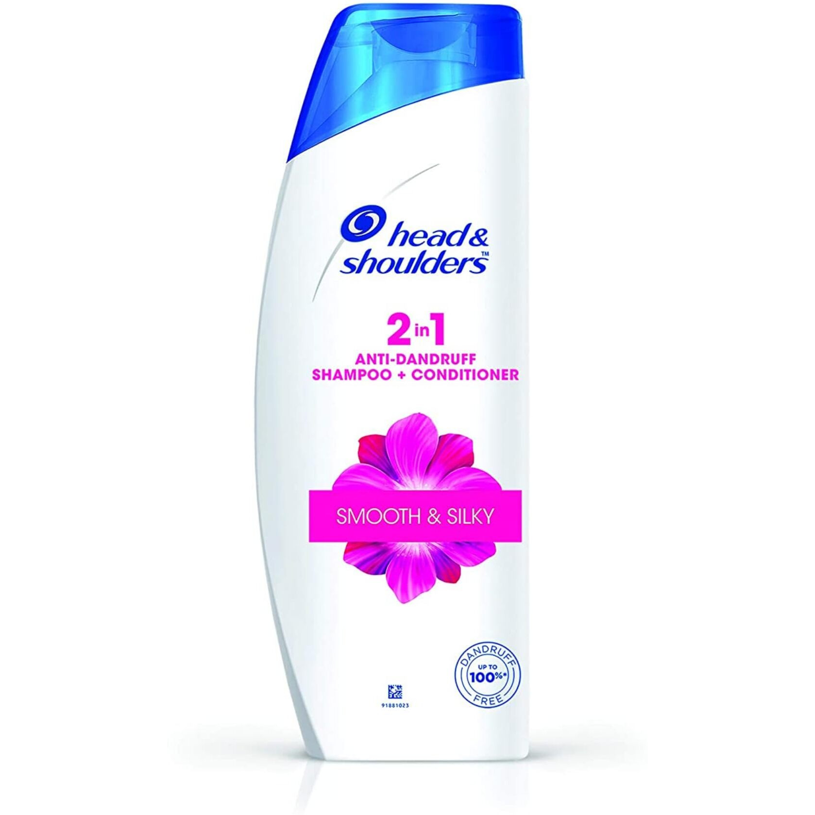 Head & Shoulders 2-In-1 Smooth And Silky Anti Dandruff Shampoo + Conditioner For Women & Men, With Almond Milk (340 Ml)