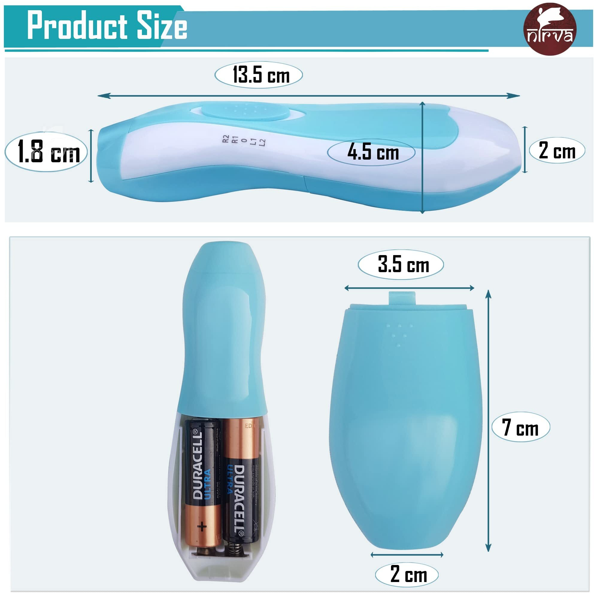 Nirva With Device Of Women Picture Baby Nail File Grinder Set Safe Nail Trimmer Kit For Kids Safe& Effective Baby Manicure Manicure Tools (Blue),Pack Of 1