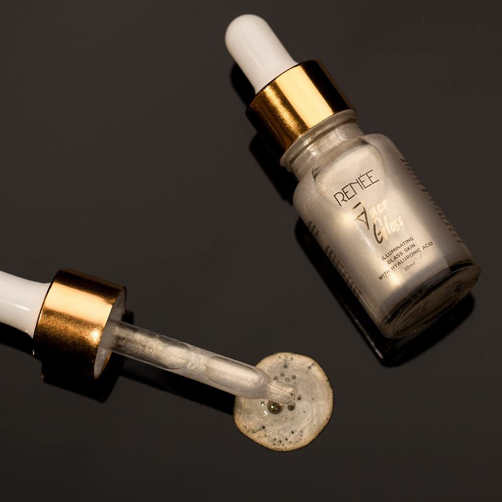 Renee Face Gloss Highlighting Strobe Serum For Glass Skin, Hyaluronic Acid Hydration & Illumination, Paraben-Free, Vegan, Lightweight, Non-Greasy Hydrating Serum For Radiant, Dewy Skin