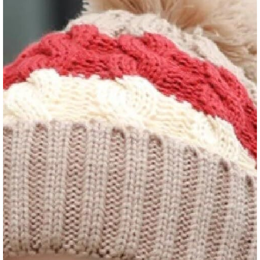 Alexvyan Twist Color Winter Very Soft Warm 1 Set Snow Proof Knitted Ball Cap (Inside Fur) Woolen Beanie Cap + Neck Muffler Scarf Set For Ladies Women Girl (Brown)