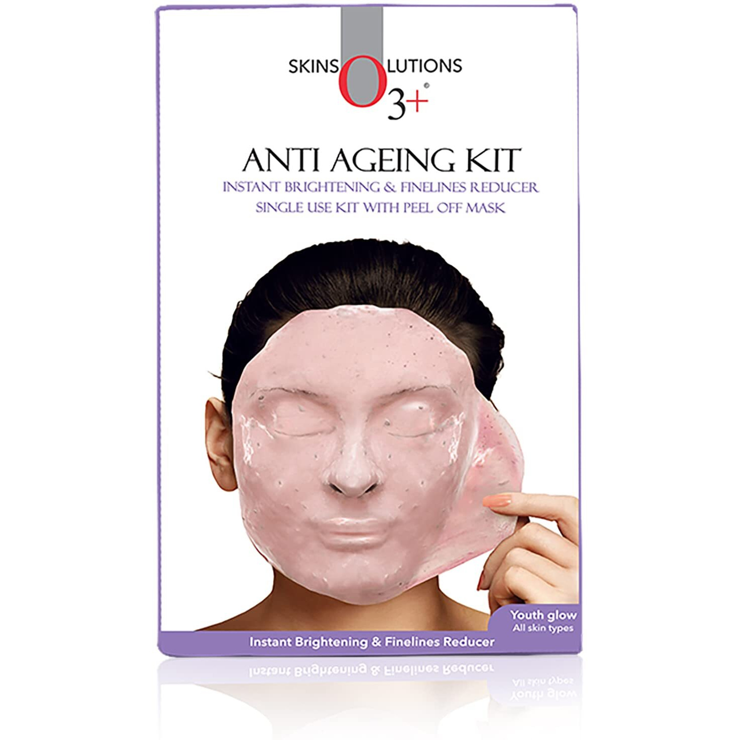 O3+ Anti Ageing Facial Kit Brightening & Finelines Reducer With Peel Off Mask 40Gm+5Ml