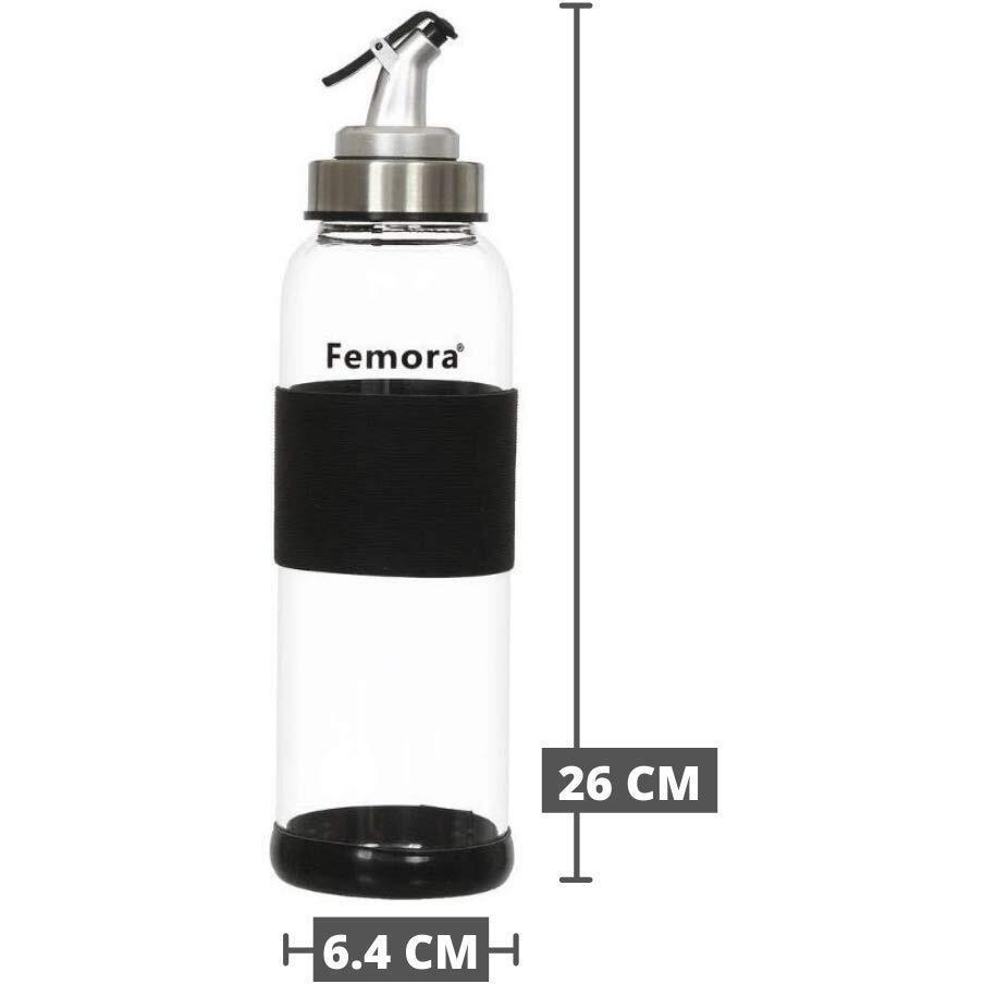 Femora Oil Dispenser | Glass Oil Bottle | 1 Year Warranty | Cooking Oil Dispenser 500Ml Pack Of 1 Oil Bottle
