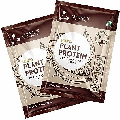 Mypro Sport Nutrition Plant Protein Powder Pea Protein Isolate & Brown Rice Vegan Protein Powder-Pack Of 10, Travel Pack 30 Gm Each- Vanilla Coconut Ice-Cream Flavour