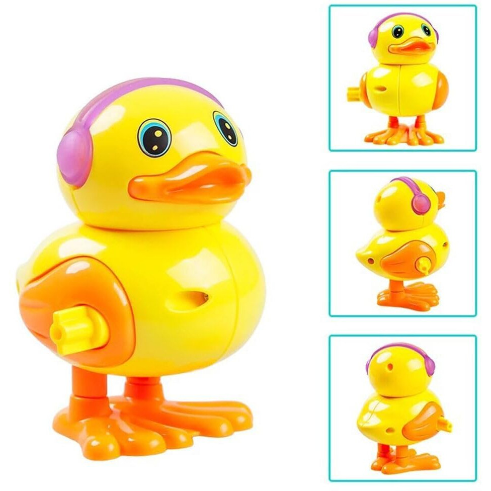 Tru Toys Key Operated Wind Up Toys|Safe Colourful Jumping Moving Toy Rotating Head Key Toys|Best Engaging Educating Animal Bird Toys From 6 Months To 3 Years Old (Multicolor-Random Combo) (5 Pack)