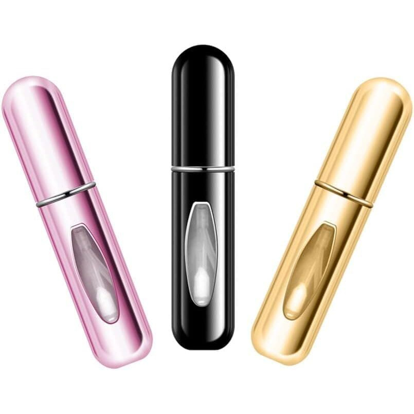 Qigali Travel Mini Perfume Refillable Atomizer, Portable Perfume Spray Container Bottle, Travel Perfume Scent Pump Case Fragrance Empty Spray Bottle For Traveling And Outgoing (Pack Of 5)