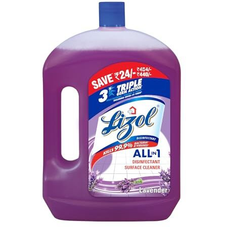 Lizol 2 Litre - Lavender, Disinfectant Surface & Floor Cleaner Liquid | Suitable For All Floor Cleaner Mops | Kills 99.9% Germs| India's 1 Floor Cleaner