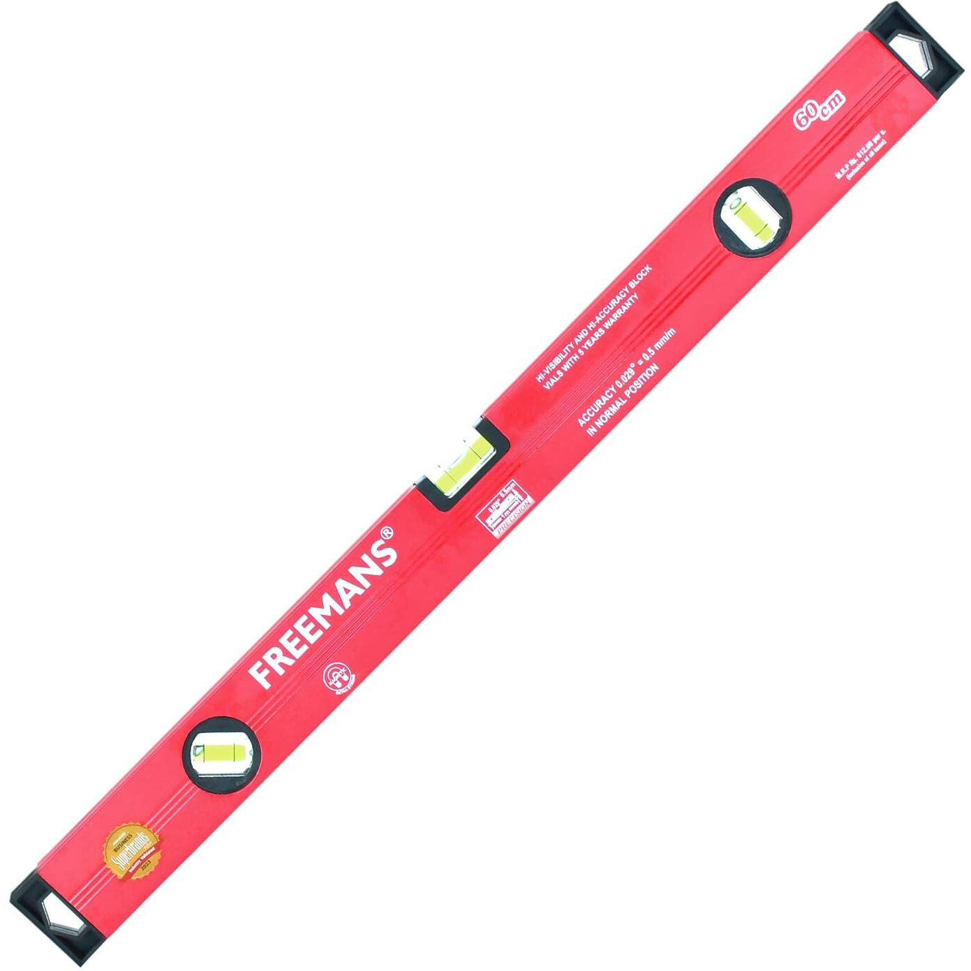 Freemans Bsm360 Aluminium Spirit Level With Magnet 60 Cm