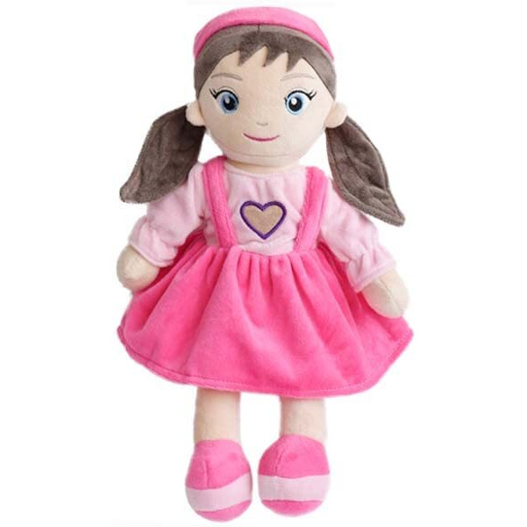 Mirada Cute Pink Huggable Heart Girl Gudiya/Doll Super Soft Toy For Baby Girls/Kids | Stuffed Plush | Ideal Gift For Rakhi/Raksha Bandhan/Birthday- 38Cm