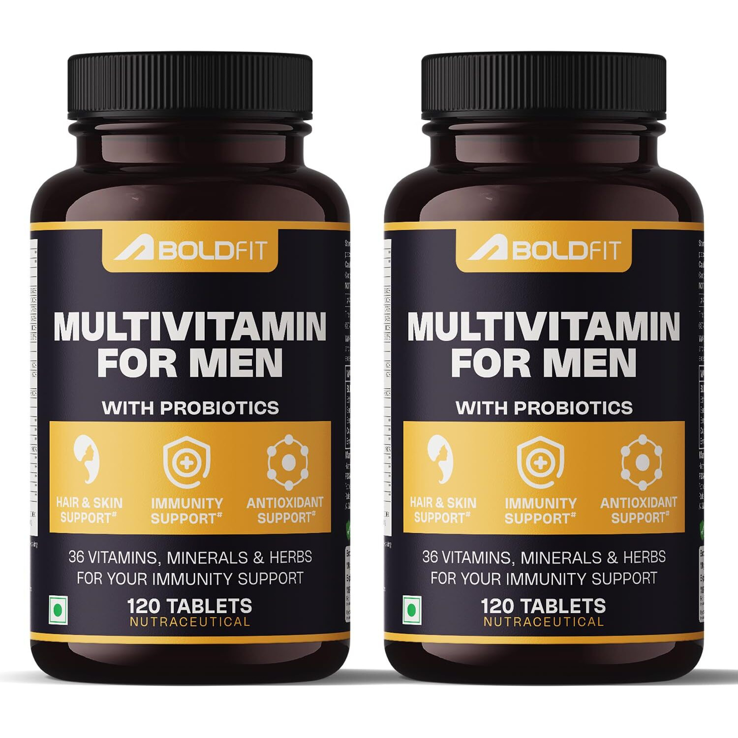 Boldfit Multivitamin For Men & Women With Probiotics Vitamin C, E, Zinc For Immunity, Biotin, For Healthy Hair, Skin & Nails. Immunity (240 Tablets)