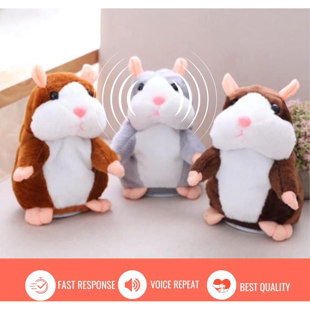 Shinetoy Entertain Kids Toddler Toys For Ages 2-4 Talking Hamster Repeats What You Say, Interactive Kids Gift, Easter Basket Stuffers For Kids Boys Girls Gifts For 1.5+ Year Old Baby, Child